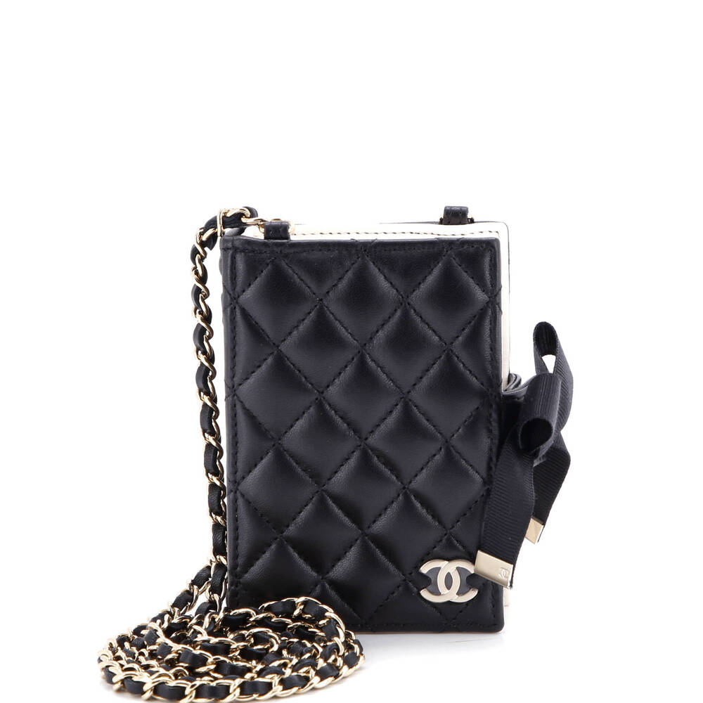 Chanel Cc Book Card Holder With Chain #205962C25B